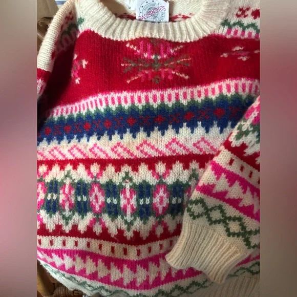 Vintage Pier 1 Women's Wool Ski Sweater Size M - Picture 3 of 6